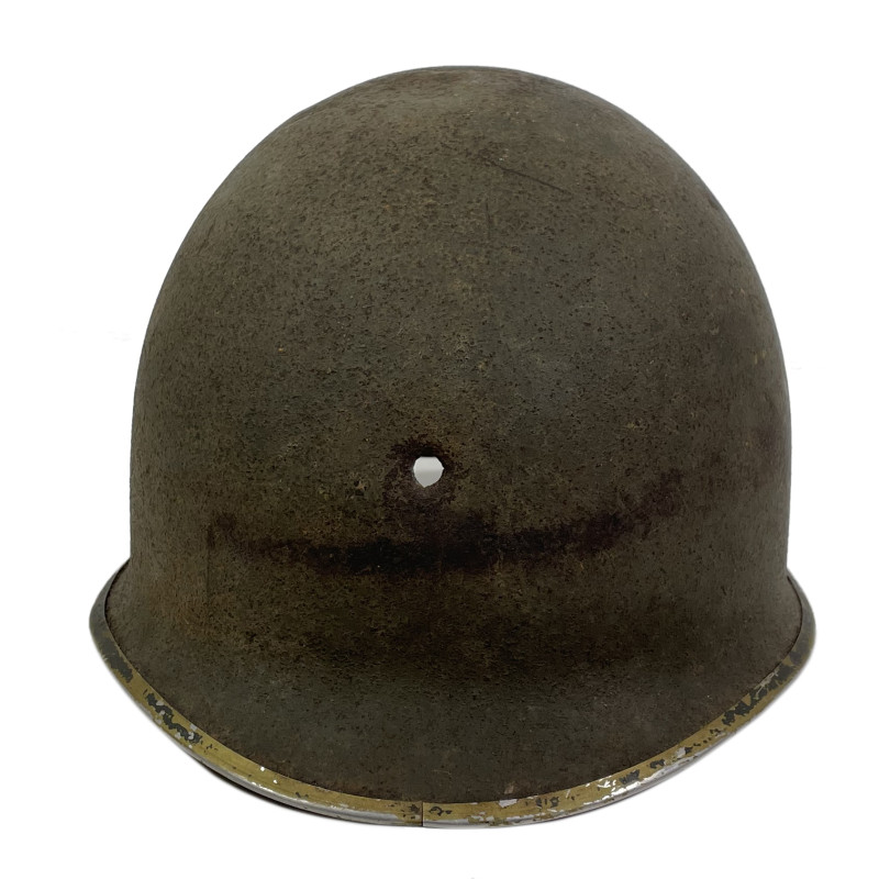 Helmet, M1, Fixed Loops, Battle-Damaged, Vielsalm, Ardennes