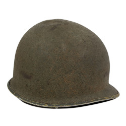 Helmet, M1, Fixed Loops, Battle-Damaged, Vielsalm, Ardennes