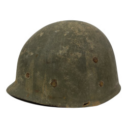 Helmet, M1, Fixed Loops, Battle-Damaged, Vielsalm, Ardennes