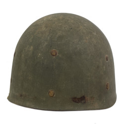 Helmet, M1, Fixed Loops, Battle-Damaged, Vielsalm, Ardennes