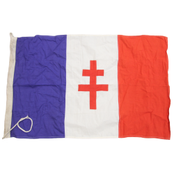 Drapeau de la France Libre, croix de Lorraine, 60 x 100 cm