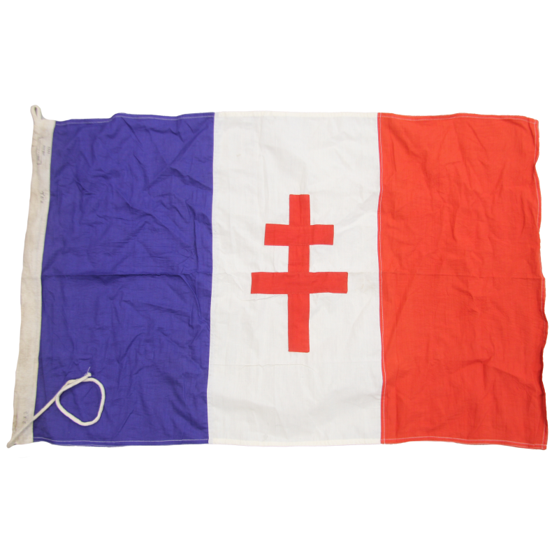 Drapeau de la France Libre, croix de Lorraine, 60 x 100 cm