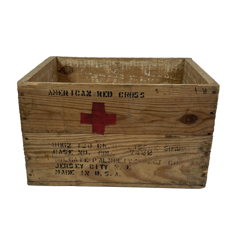 Caisse en bois, American Red Cross, COLGATE-PALMOLIVE PEET CO.