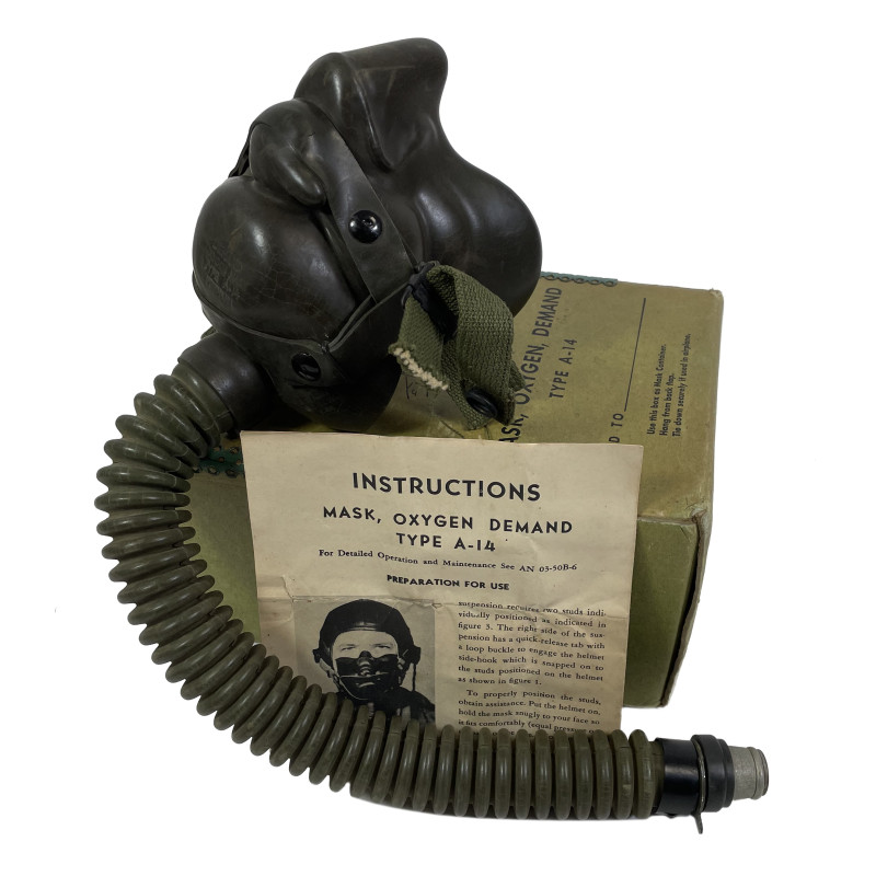 Mask, Oxygen, Demand, Type A-14, Bulbulian, USAAF, Medium, 1944, in Box