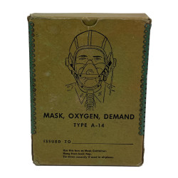 Masque à oxygène Type A-14, Bulbulian, USAAF, Medium, 1944, dans sa boîte