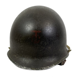 Casque M1, pattes fixes, 90th Infantry Division, liner ST. CLAIR RUBBER CO.