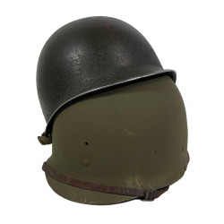 Helmet, M1, Fixed Loops, 90th Infantry Division, ST. CLAIR RUBBER CO. Liner