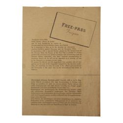 Leaflet, Propaganda, German, Free-Pass, Freipass