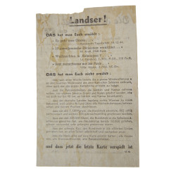 Leaflet, Propaganda, Landser!, First Army