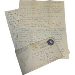 Letter, Pfc. Ray Geddes, Co. G, 501st PIR, 1943