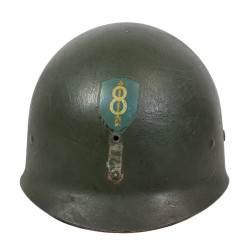 Liner, Helmet, M1, WESTINGHOUSE, 1st Lieutenant, 8th Infantry Division, Green A Washers