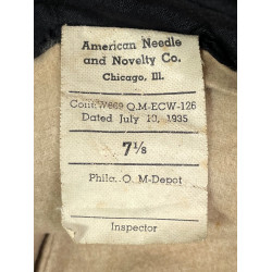 Cap, Wool, US, Phila Quartermaster Depot 1935