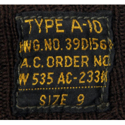 Gants de vol Type A-10, USAAF, taille 9