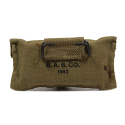 Pouch, First-Aid, M-1924, B.A.B. CO. 1942, with First-Aid Packet, Carlisle