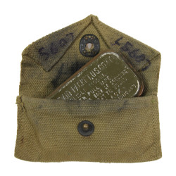 Pouch, First-Aid, M-1924, B.A.B. CO. 1942, with First-Aid Packet, Carlisle