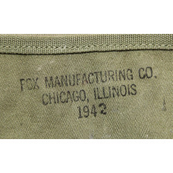 Musette M-1936, caoutchoutée, FOX MANUFACTURING CO. 1942, nominative