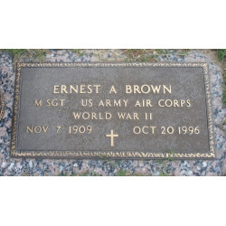 Dog Tags, M/Sgt. Ernest Brown, 27th Fighter Group, 12th Air Force, USAAF, MTO & ETO