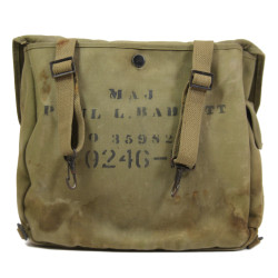 Bag, Field, M-1936, Rubberized, THE LANGDON TENT & AWNING CO. 1942, Maj. Paul Babbitt, 1104th Engineer Combat Group, ETO