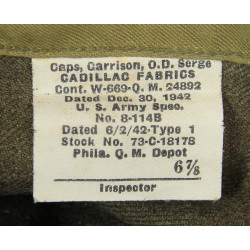 Cap, Garrison, Artillery, Size 6 ⅞, 1942