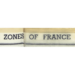 Carte en rayonne, Zones of France, MI9, 1944