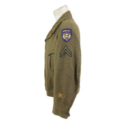 Jacket, Ike, Cpl. James Bates, Jr., 301st TCS, 441st TCG, 9th Air Force, USAAF, ETO