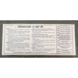 Boîte de premiers secours (First-Aid), 12 Unit, item No. 9777300, 1er type, 1942, complète