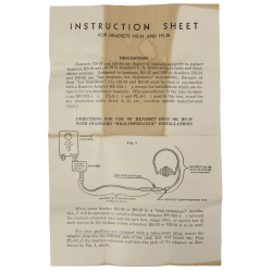 Notice pour écouteurs HS-33 & HS-38, USAAF