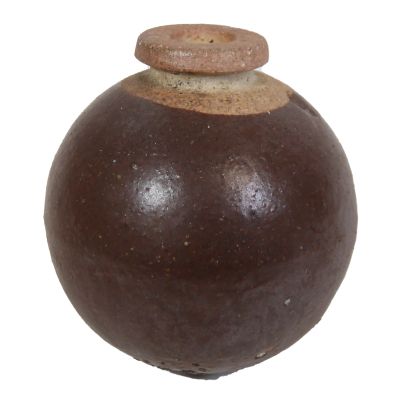 Grenade, Hand, Ceramic, Brown, Type 4, Japanese