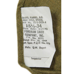 Chemise moutarde, Special, 15 ½ x 34, FORDHAM SHIRT CO., INC. 1944