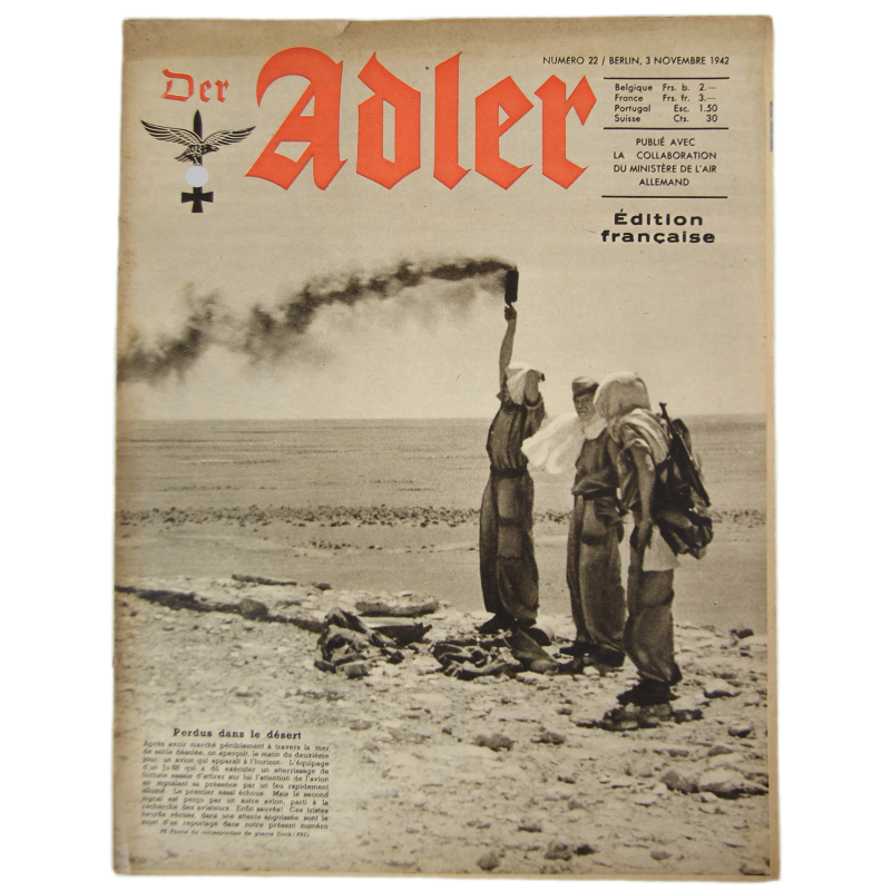 Magazine, Der Adler, November 3, 1942, French Edition