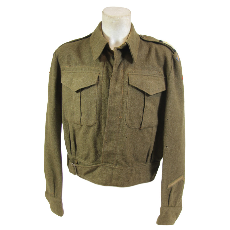 Battledress canadien, Pattern 1939, Royal Canadian Army Service Corps, taille 15, 1944, modifié