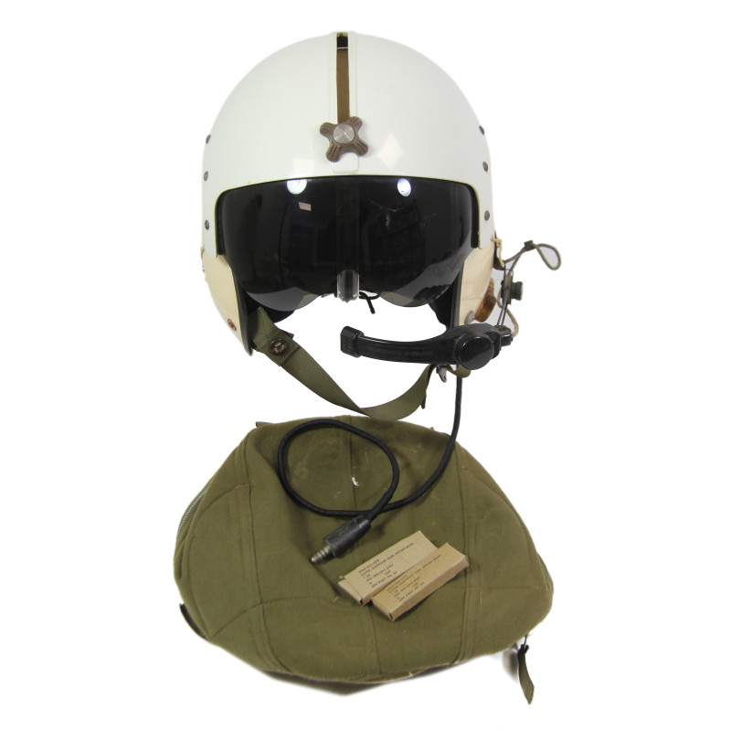 Casque de vol APH-5, pilote d'hélicoptère, 1963, US Army, Viêt-Nam, complet