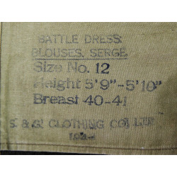 Blouse, Battledress, 1939 Pattern, Canadian, Captain, Queen's Own Cameron Highlanders of Canada, Size 12, 1943