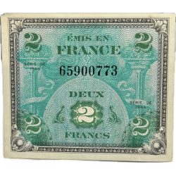 Billet d'invasion, 2 francs, 1944