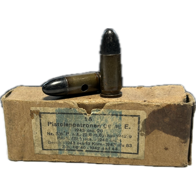 Box, Cartridge, Pistol, German, 9mm, Normandy, 1943