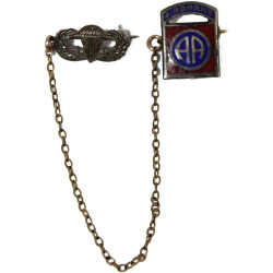 Brooch, Sweetheart, 82nd Airborne Division, Sterling