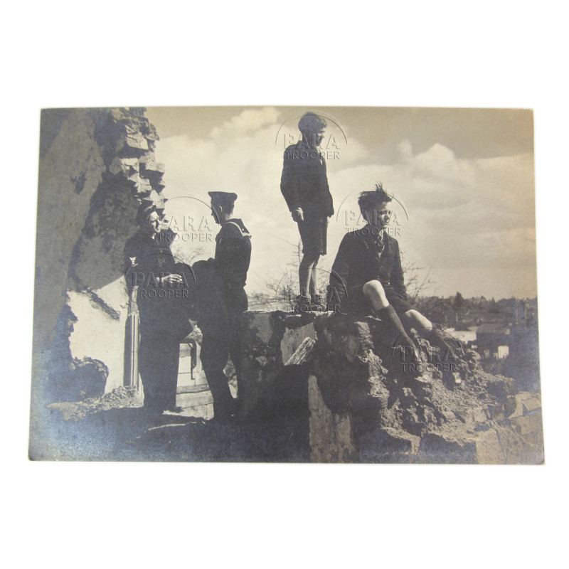 Photograph, US Navy, Combat Photo Unit 8, Bombed Church, Exeter, England, 1944