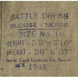 Blouse, Battledress, 1939 Pattern, Canadian, Canadian Armoured Corps, Size 10, 1945