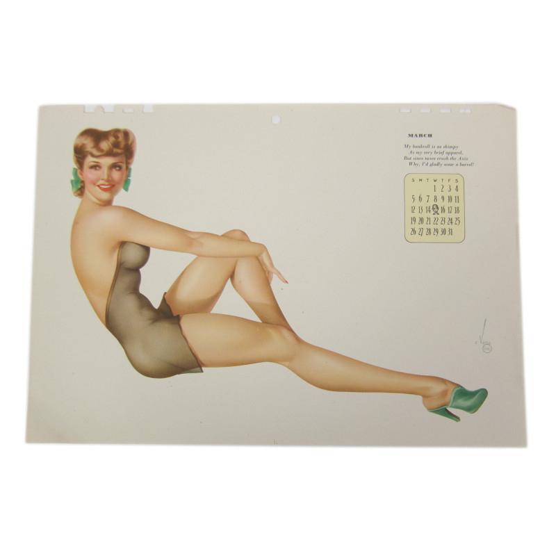 Girl, Pin-Up, Esquire, Alberto Vargas, March 1944