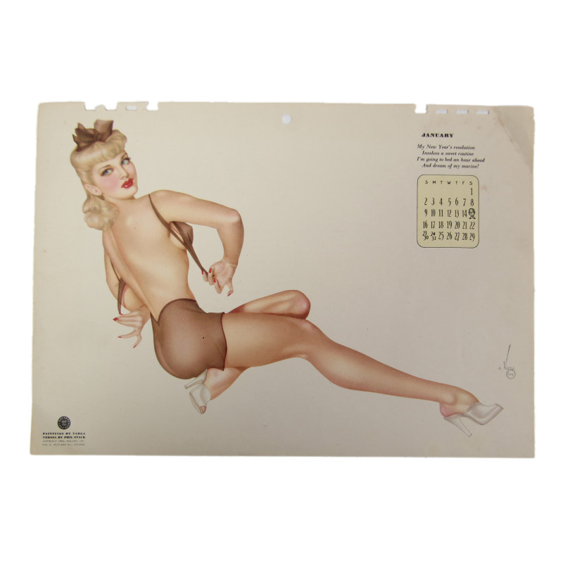 Girl, Pin-Up, Esquire, Alberto Vargas, January 1944