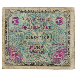 Billet de solde, 5 Mark (monnaie d'invasion), 1944