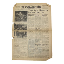 Journal, The Stars and Stripes, 8 décembre 1944, "Third Army Closing In On Saar's Key City"