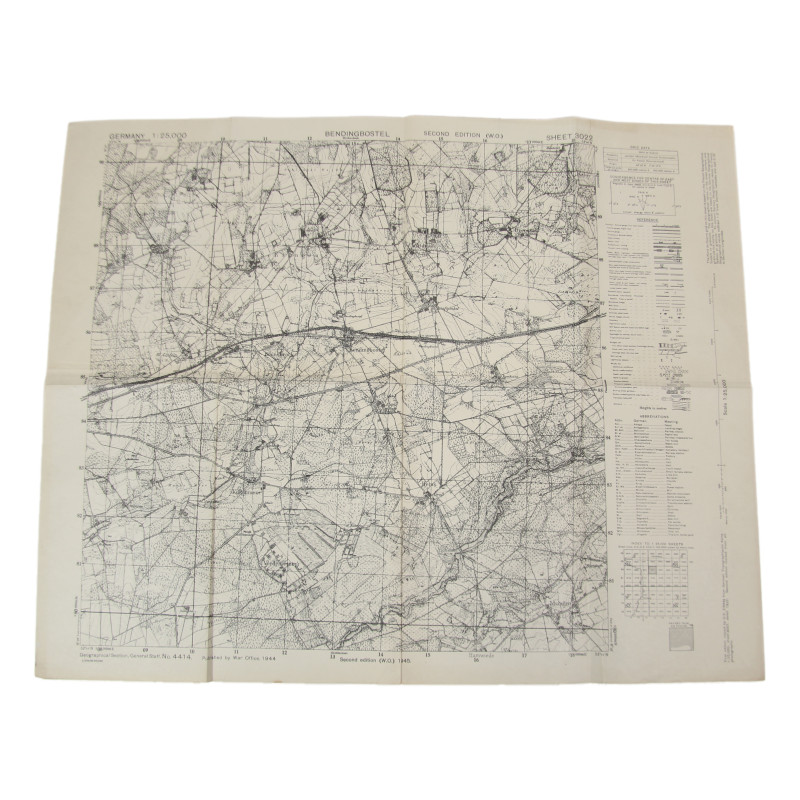 Map, British, BENDINGBOSTEL, Germany, 4th Armoured Brigade