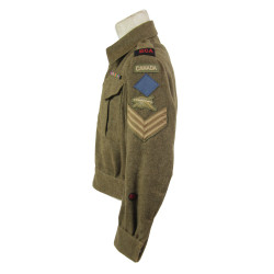 Battledress canadien, Pattern 1939, Sergeant, Royal Canadian Artillery, taille 8, 1945