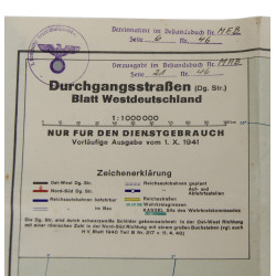 Atlas, Road, German, Durchgangsstraßen Blatt Westdeutschland, 1942