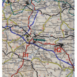 Carte routière allemande, Durchgangsstraßen Blatt Westdeutschland, 1942