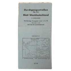 Atlas, Road, German, Durchgangsstraßen Blatt Westdeutschland, 1942