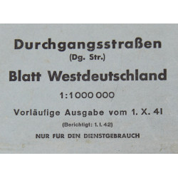 Atlas, Road, German, Durchgangsstraßen Blatt Westdeutschland, 1942