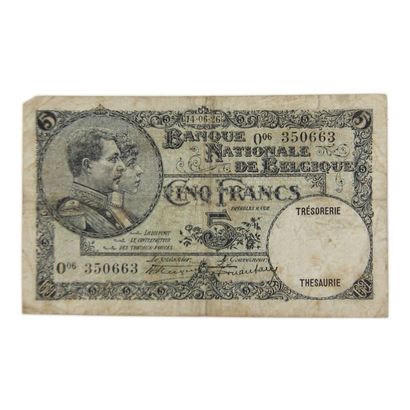 Banknote, 20 Belgian Francs, 1926