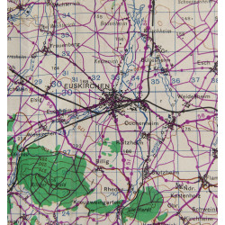 Map, British, BONN, Germany, 1944